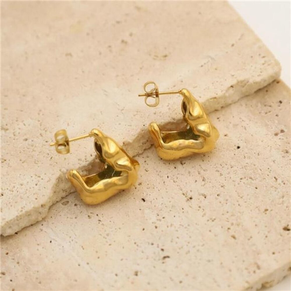 18K Gold-Plated Stud Earrings